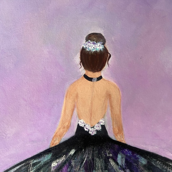“Curtain” Ballet Dancer Acrylic Painting | Original Artwork 16x20 Canvas - Picture 7 of 10